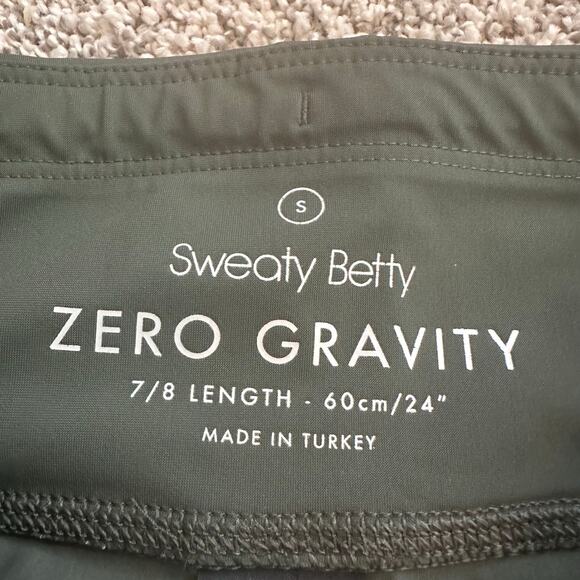 Sweaty Betty army green Zero Gravity 7/8 length legging pants size S - Picture 6 of 10